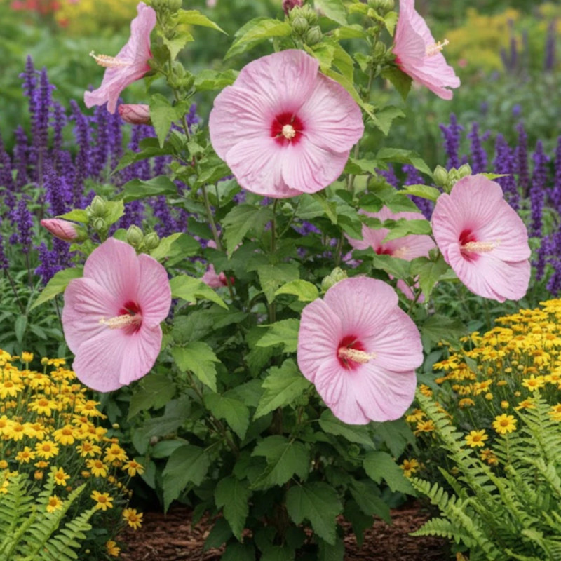Hibiscus des marais Rose Clair