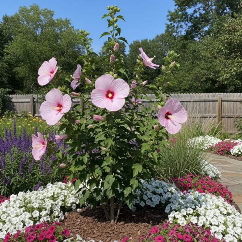 Hibiscus des marais Rose Clair