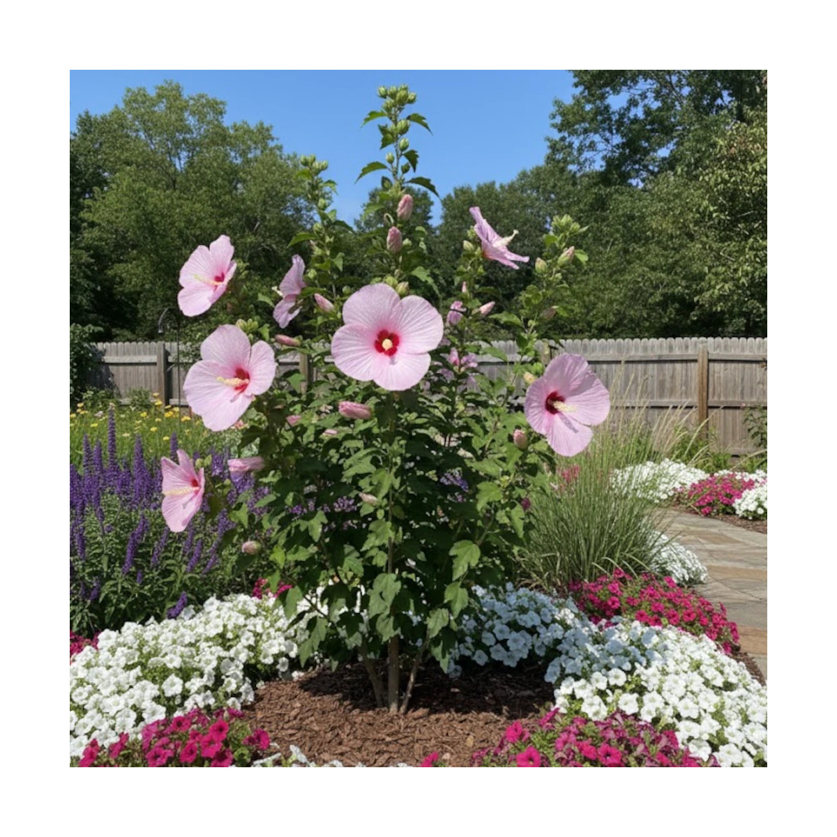 Hibiscus des marais Rose Clair