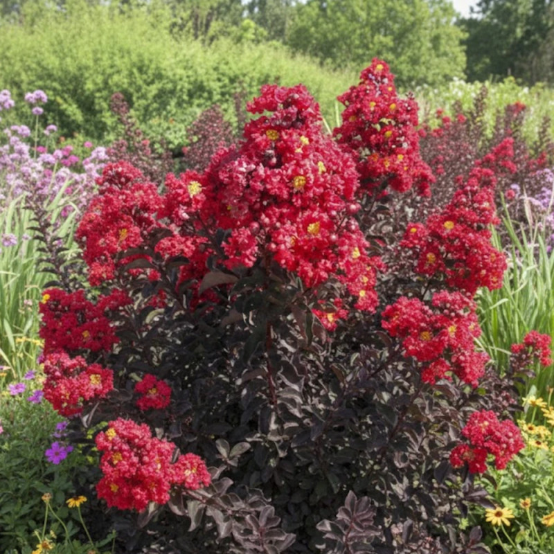 Lilas des Indes Black Diamond® Crimson Red™, Lagerstroemia