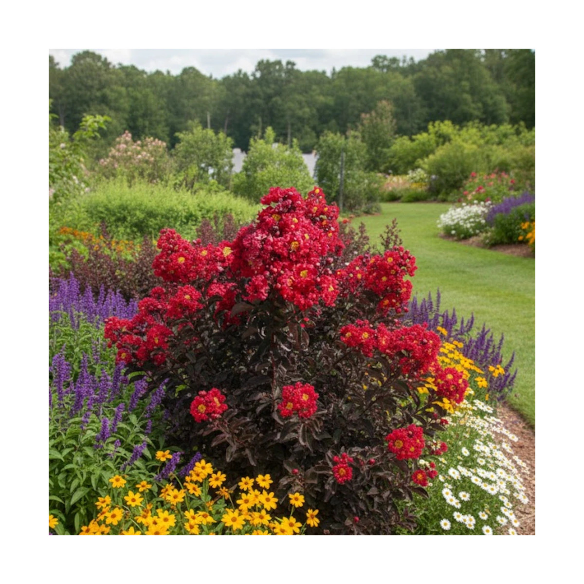 Lilas des Indes Black Diamond® Crimson Red™, Lagerstroemia