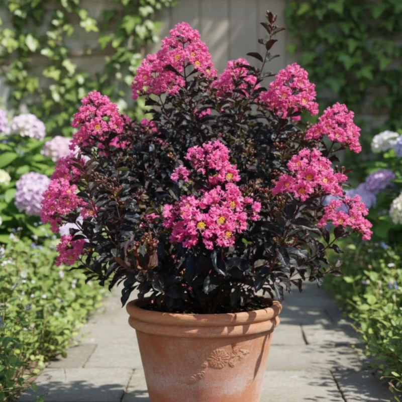 Lilas des Indes Black Diamond® Shell Pink™, Lagerstroemia