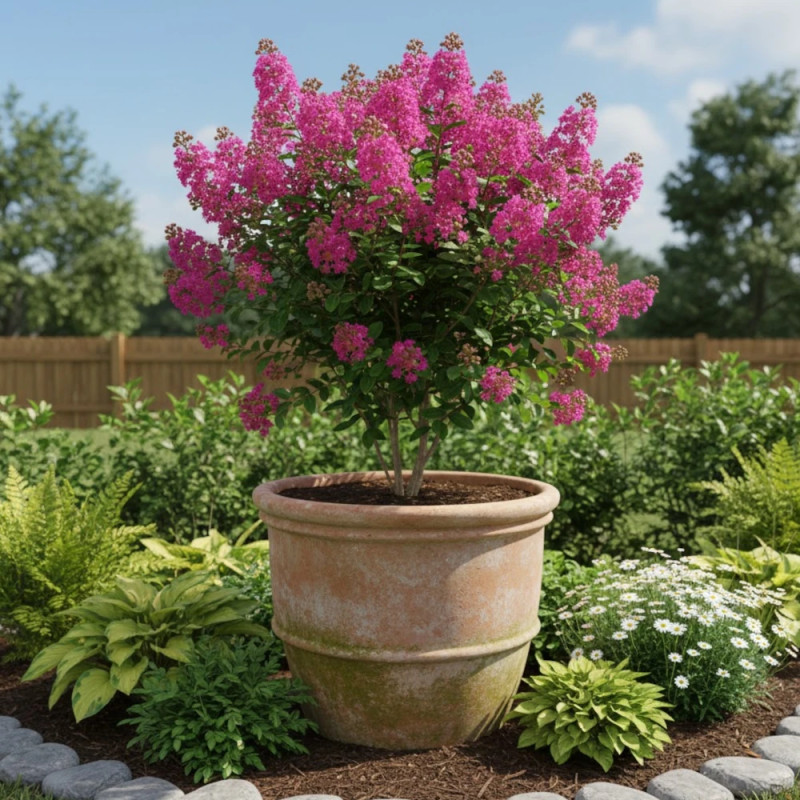 Lilas des Indes Petit´ Canaille® Rose, Lagerstroemia