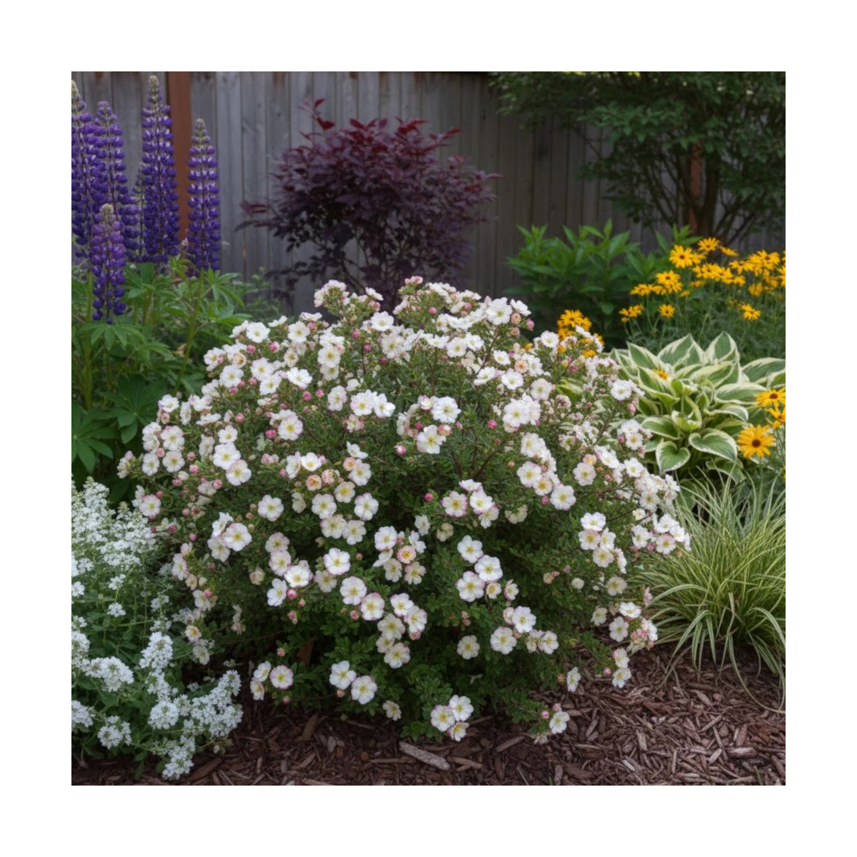 Potentille arbustive Double Punch® Cream 'MINCRERO01', Potentilla