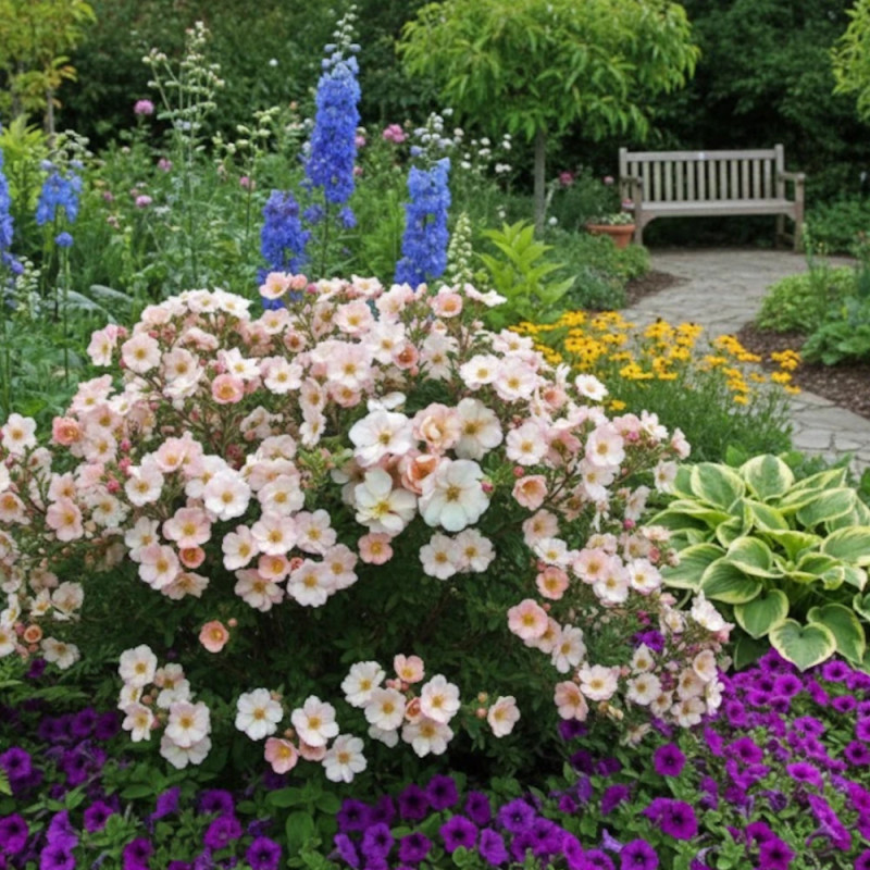 Potentille arbustive Double Punch® Pastel 'MINCRERO04', Potentilla