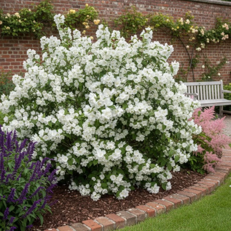 Seringat des jardins Mrs El Robinson, Philadelphus