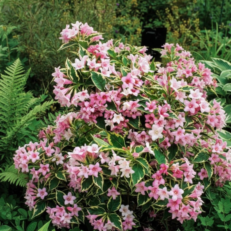 Weigela nain panaché, Weigelia