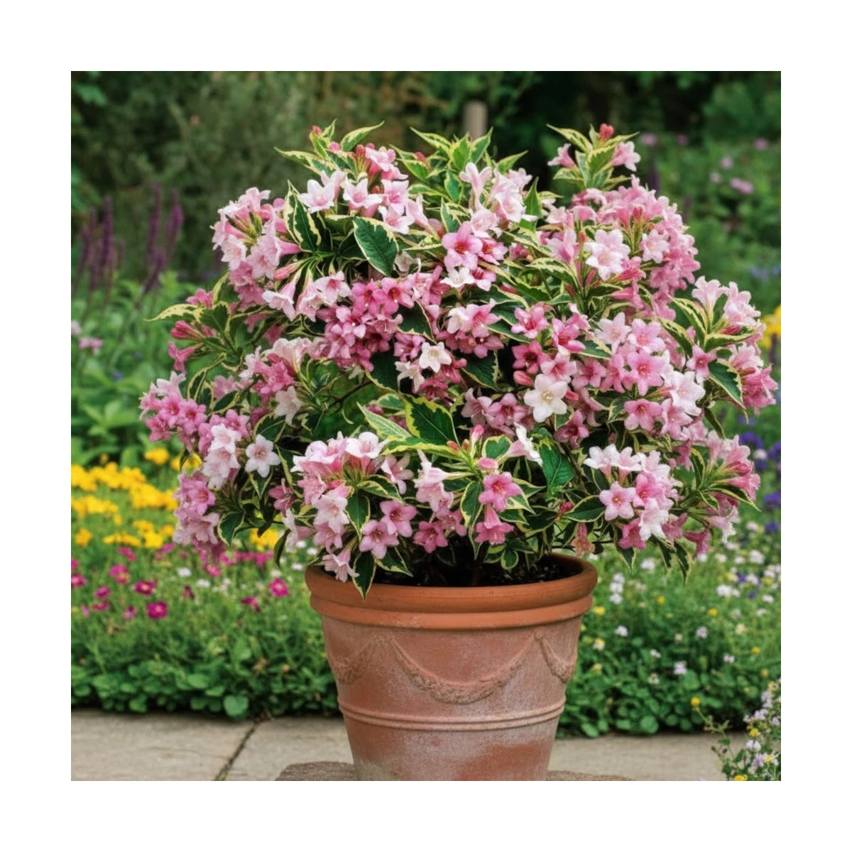 Weigela nain panaché, Weigelia