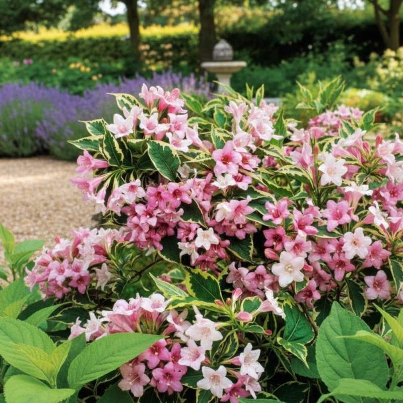 Weigela nain panaché, Weigelia