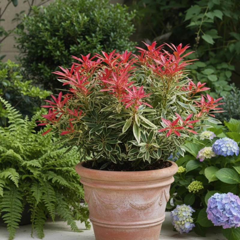 Andromède du Japon Flaming Silver, Pieris