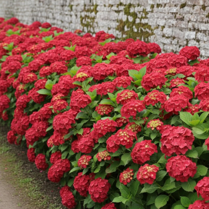 Hortensia Rouge, Hydrangea macrophylla