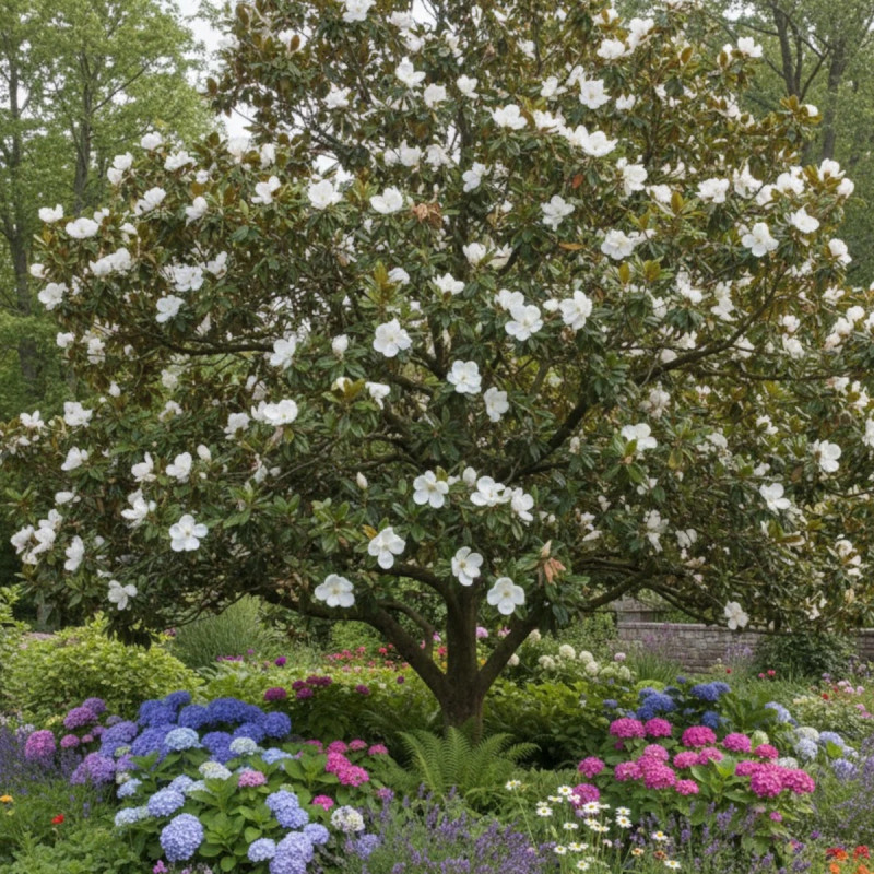 Magnolia à grandes fleurs Treyvei, Magnolia persistant