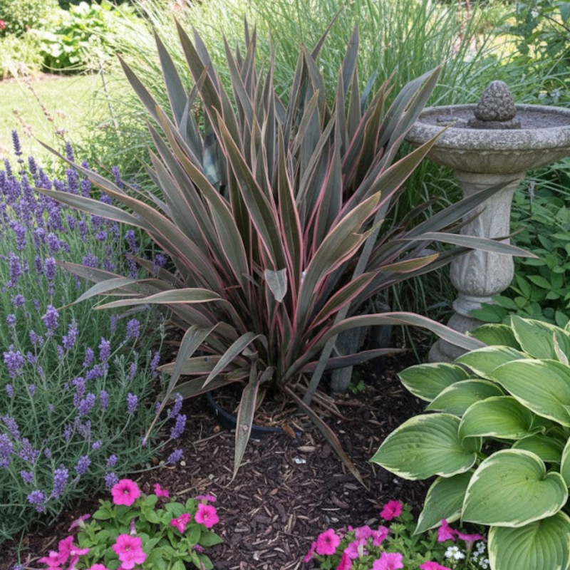 Lin de Nouvelle-Zélande Pink Stripe, Phormium