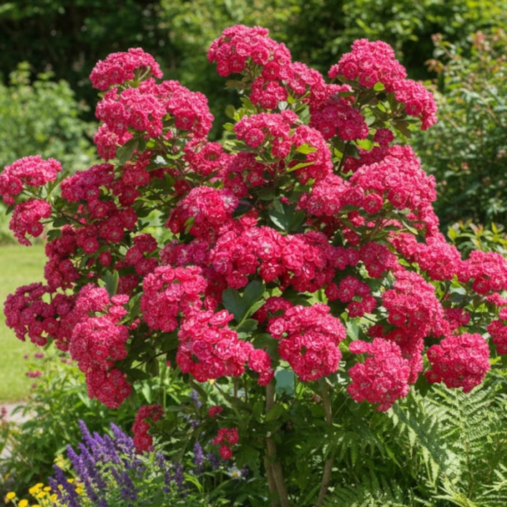 Aubépine Rose Flore Pleno, Crataegus