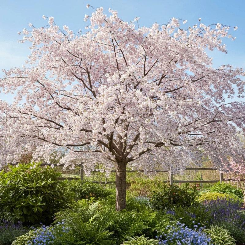 Cerisier du Japon Autumnalis Rosea, Cerisier à fleurs