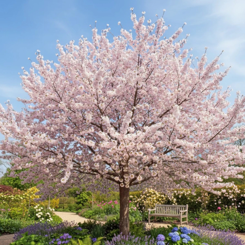 Cerisier du Japon Autumnalis Rosea, Cerisier à fleurs