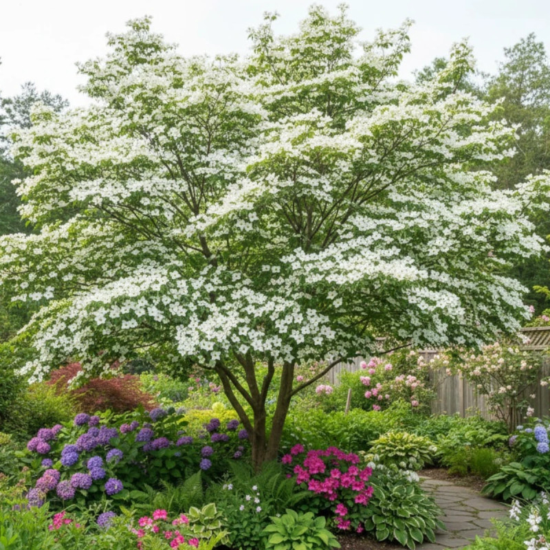 Cornouiller du Japon Milky Way, Cornus kousa
