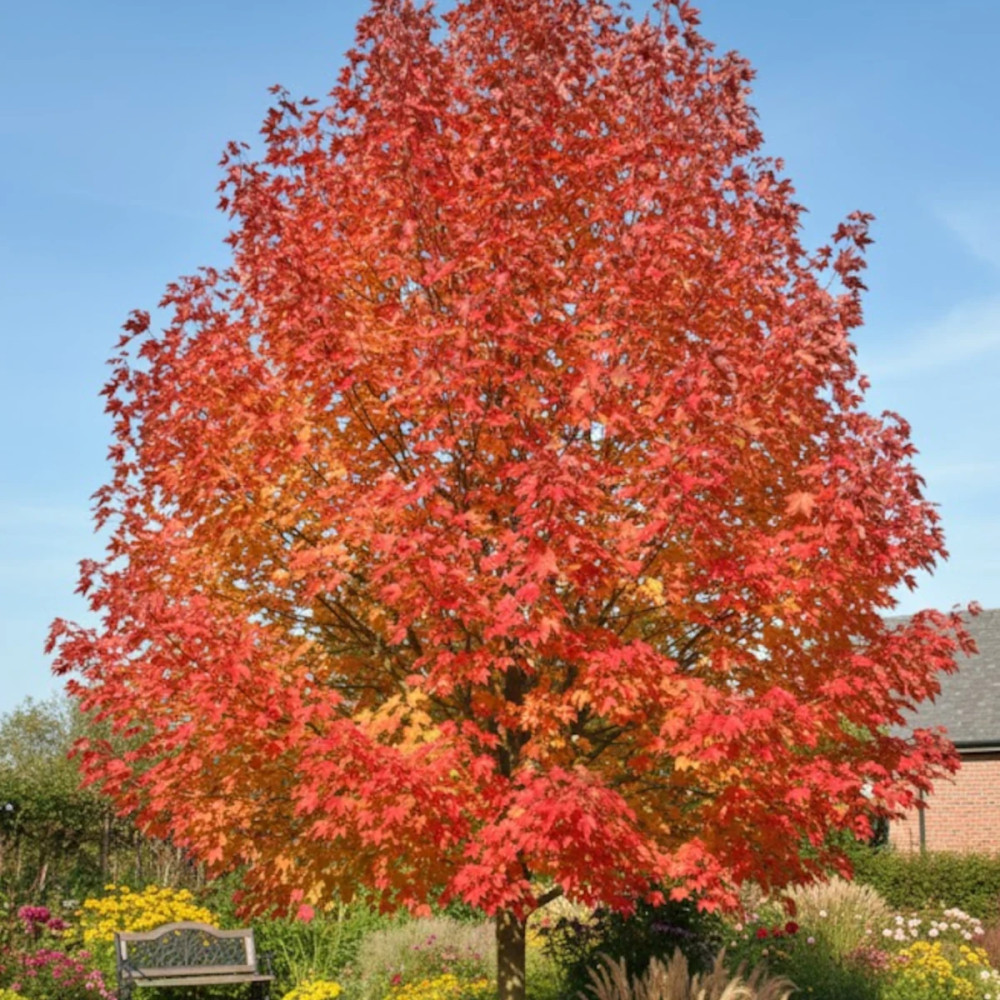Les Érables Rouges Érable rouge Fairview Flame (Acer rubrum) : Arbre d'ornement flamboyant