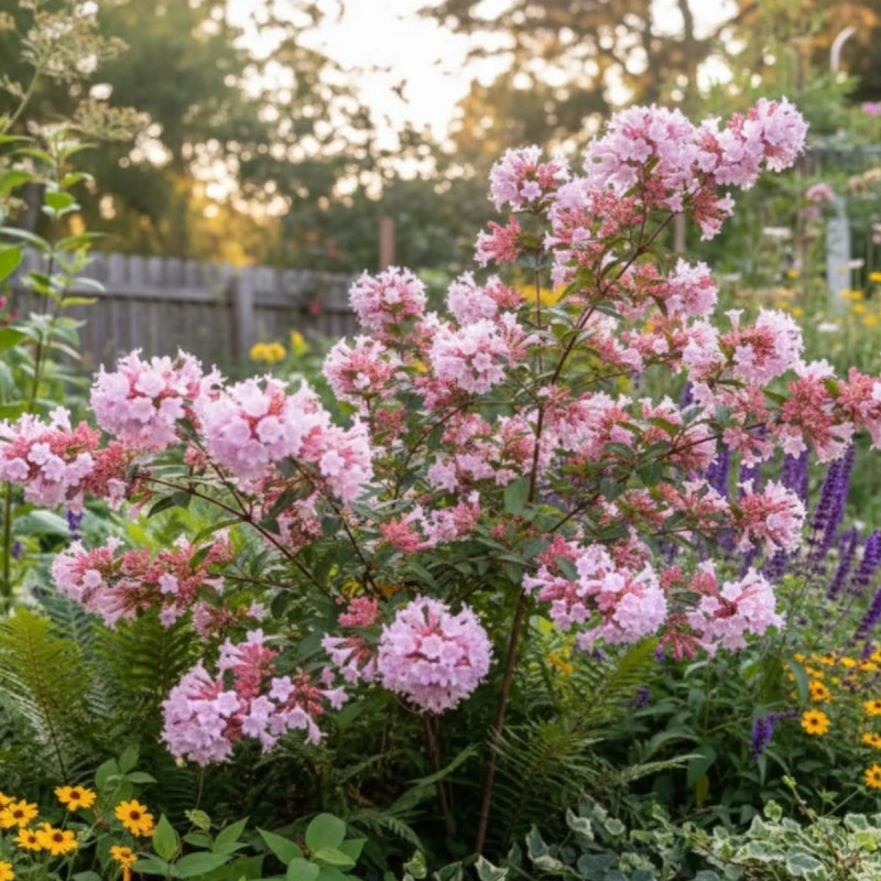 Abelia Raspberry Profusion, Abélia à grandes fleurs