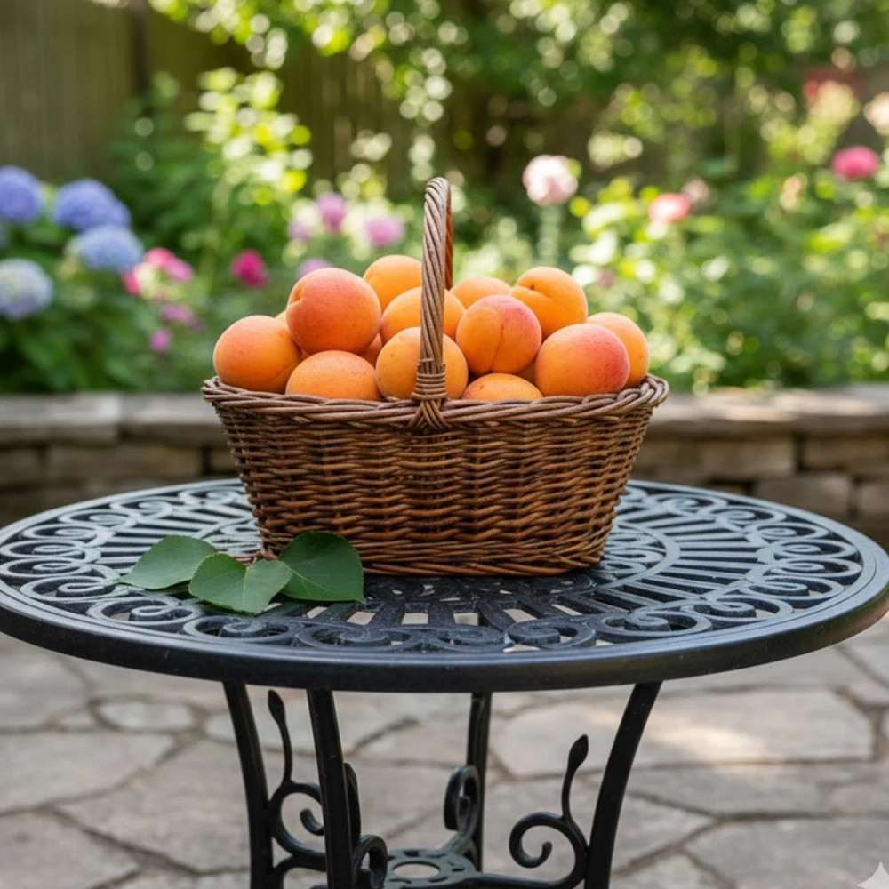 Panier d'abricots Meilleur de Hongrie fraîchement récoltés en été Panier d'abricots Meilleur de Hongrie fraîchement récoltés en été