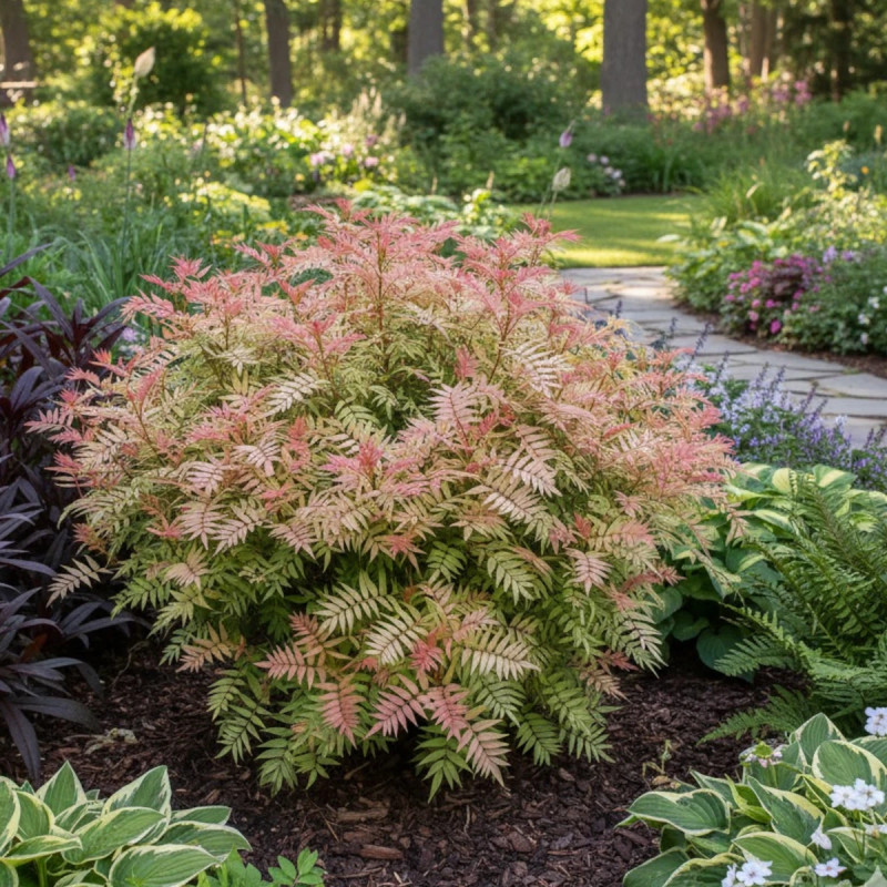 Sorbaire à feuilles de sorbier Pink Hopi® 'COUSORB05', Sorbaria