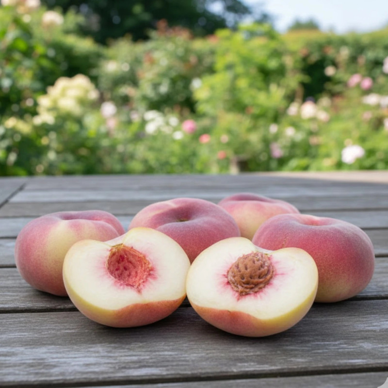 Pêcher racines nues Saturne® 'Bailou'
