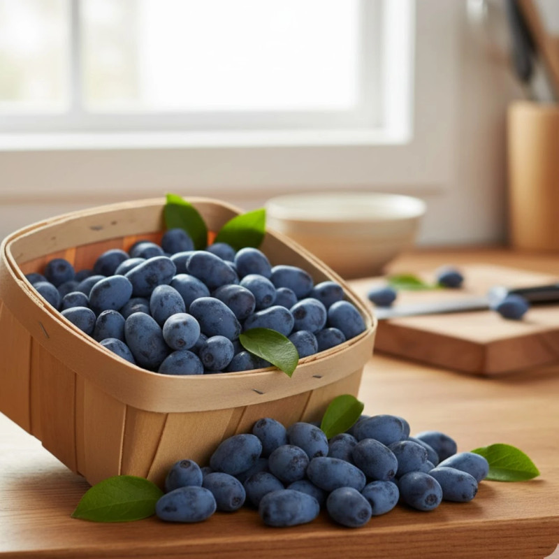 Baie de mai Fruity Berry®, Camérisiers, chèvrefeuille comestible, Lonicera kamtschatica