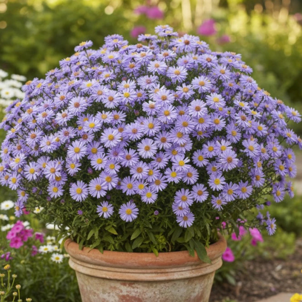 Aster d'automne Silberblaukissen, Aster dumosus