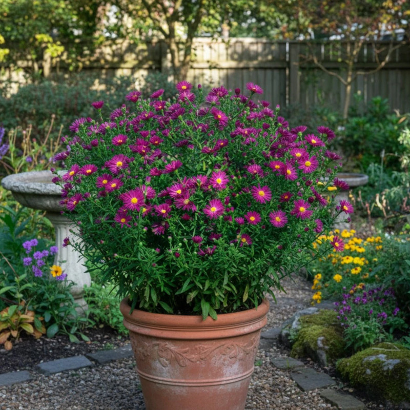 Aster grand d'automne Crimson Brocade, Aster Novi-belgii