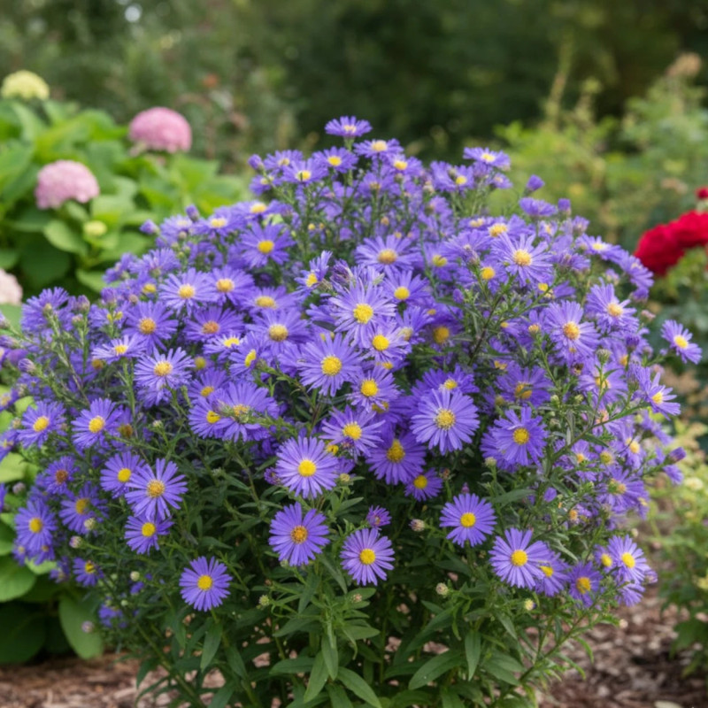 Aster grand d'automne Davey's True Blue, Aster Novi-belgii