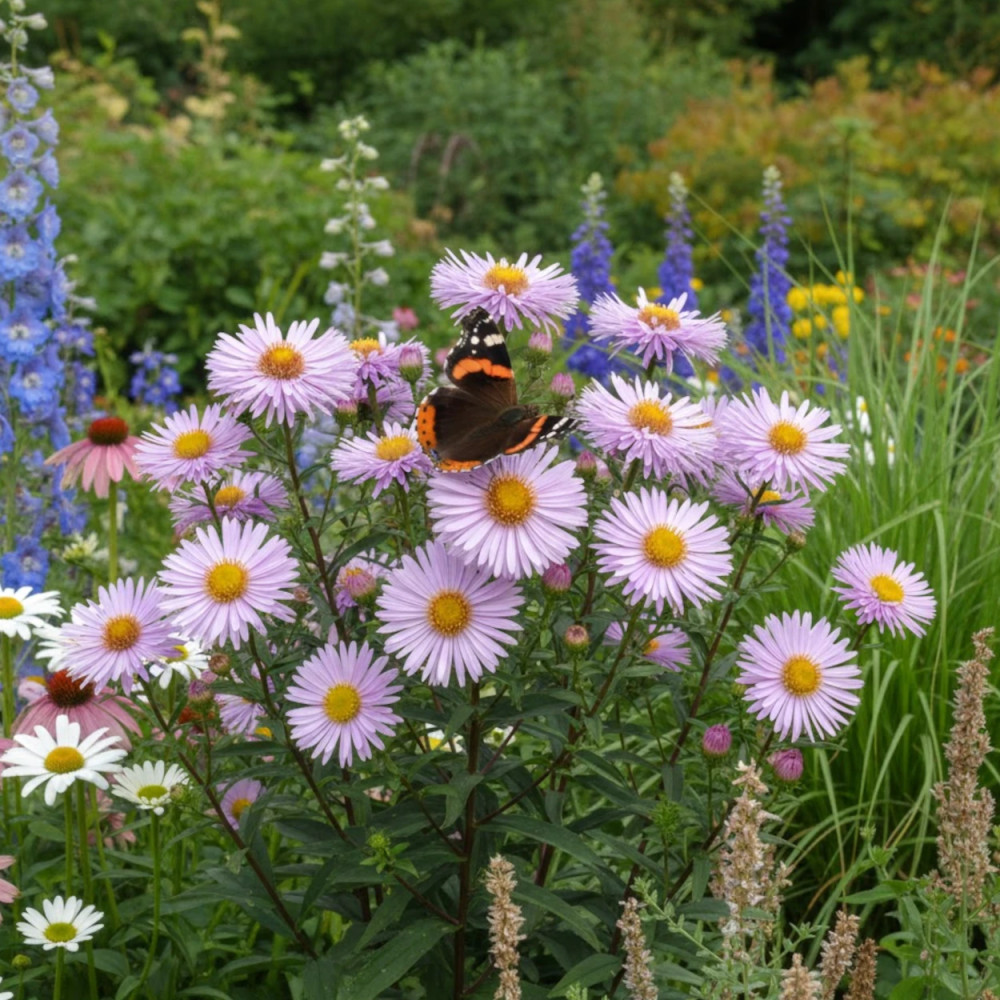 Aster grand d'automne Fellowship, Aster Novi-belgii