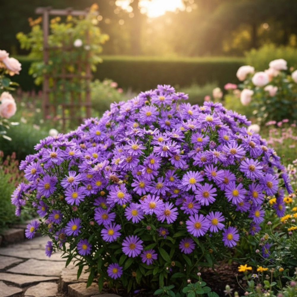 Aster grand d'automne Helen Picton, Aster Novi-belgii Aster grand d'automne Helen Picton, Aster Novi-belgii