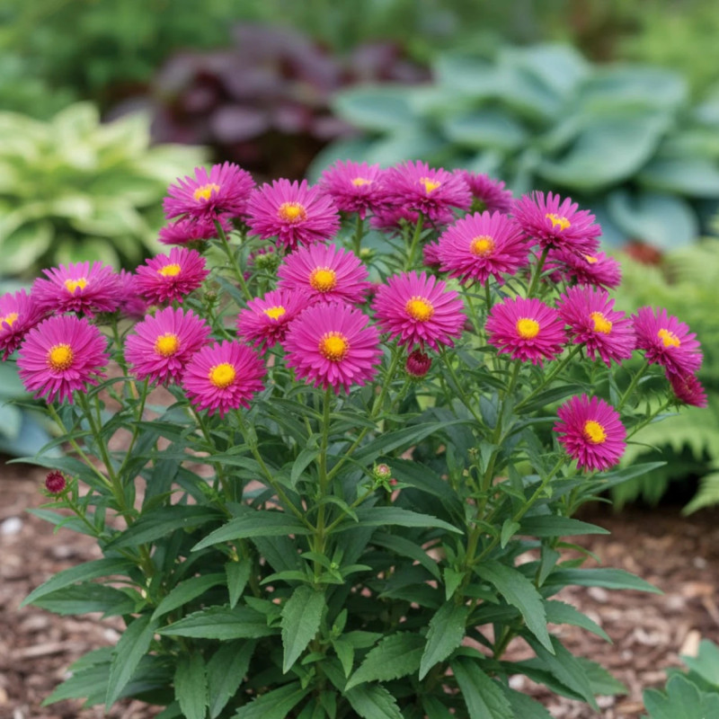 Aster grand d'automne The Cardinal, Aster Novi-belgii