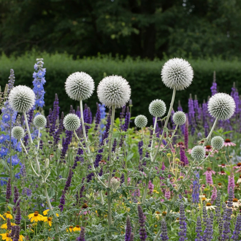 Boule azurée Star Frost, Echinops