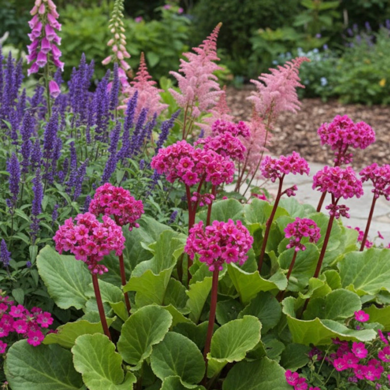 Bergénia à feuilles cordées, Bergenia cordifolia