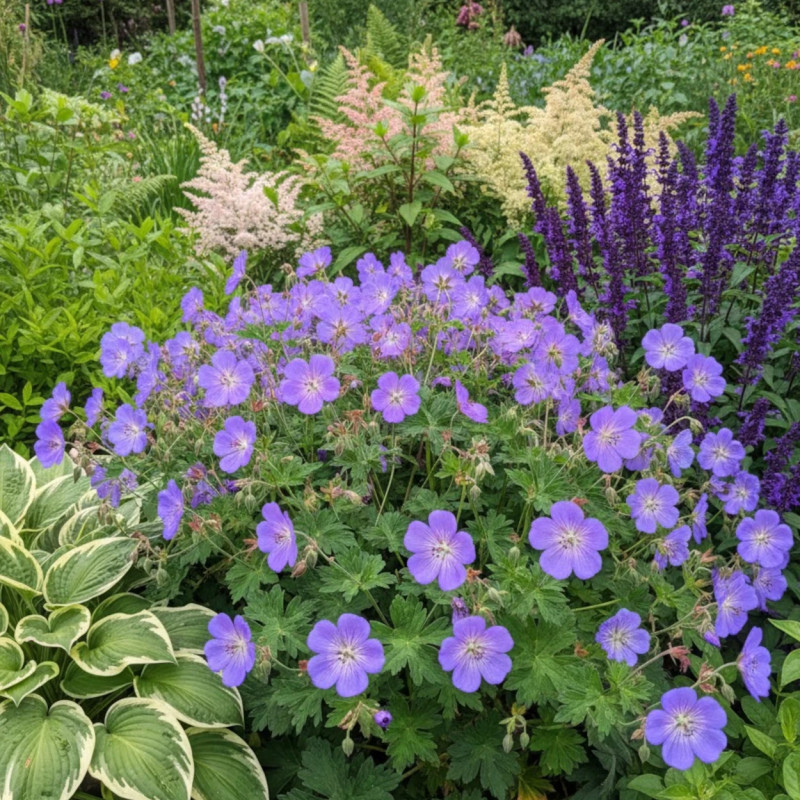 Géranium vivace Azure Rush : Floraison bleue longue durée