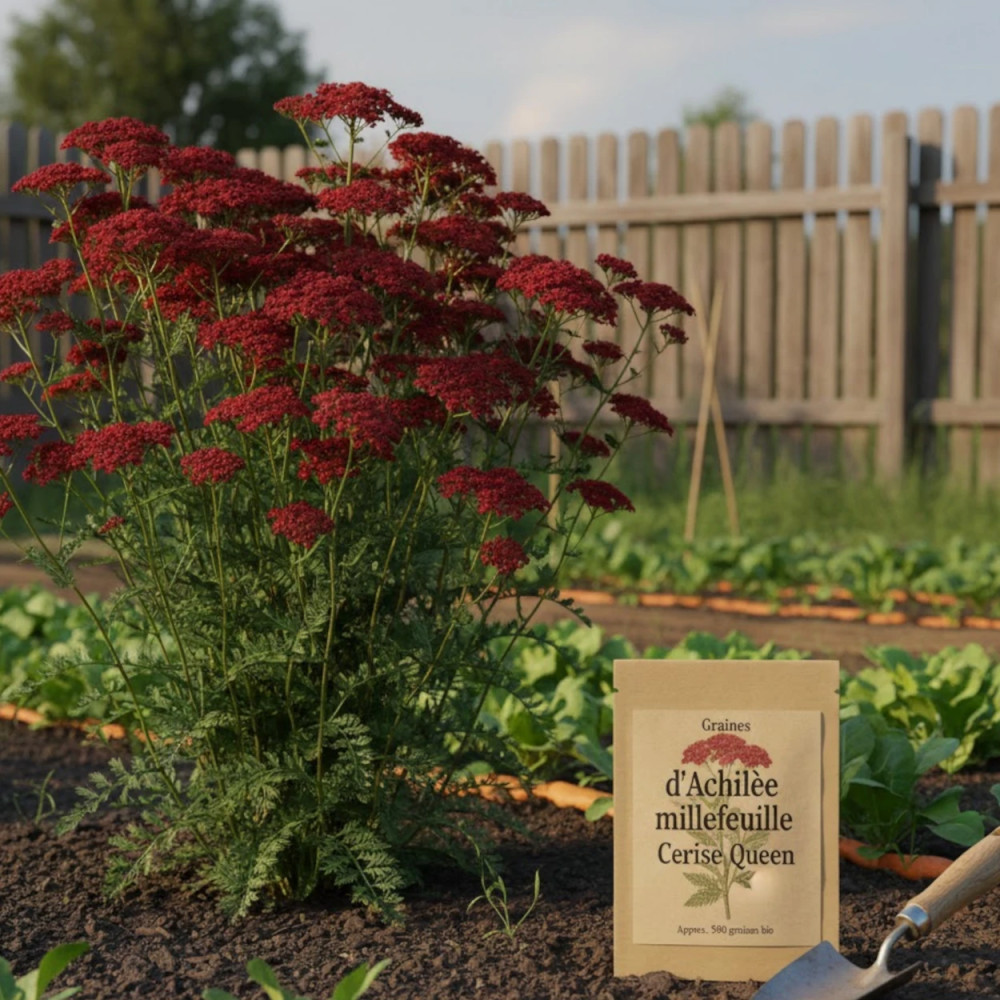 Graines d'Achillée millefeuille Cerise Queen
