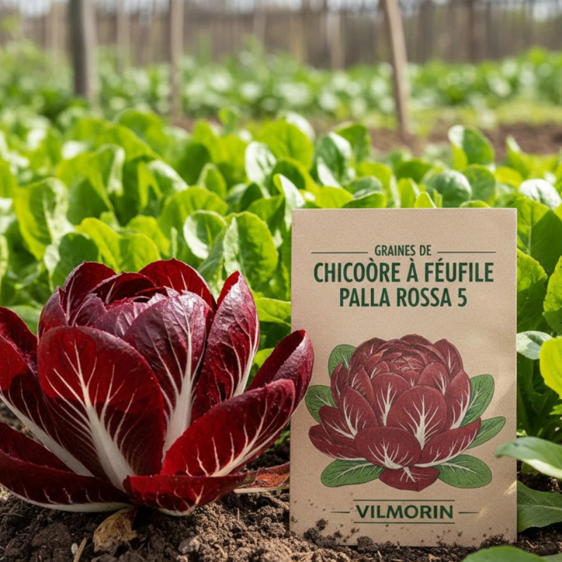 Graines de Chicorée à feuille Palla Rossa 5 - Vilmorin