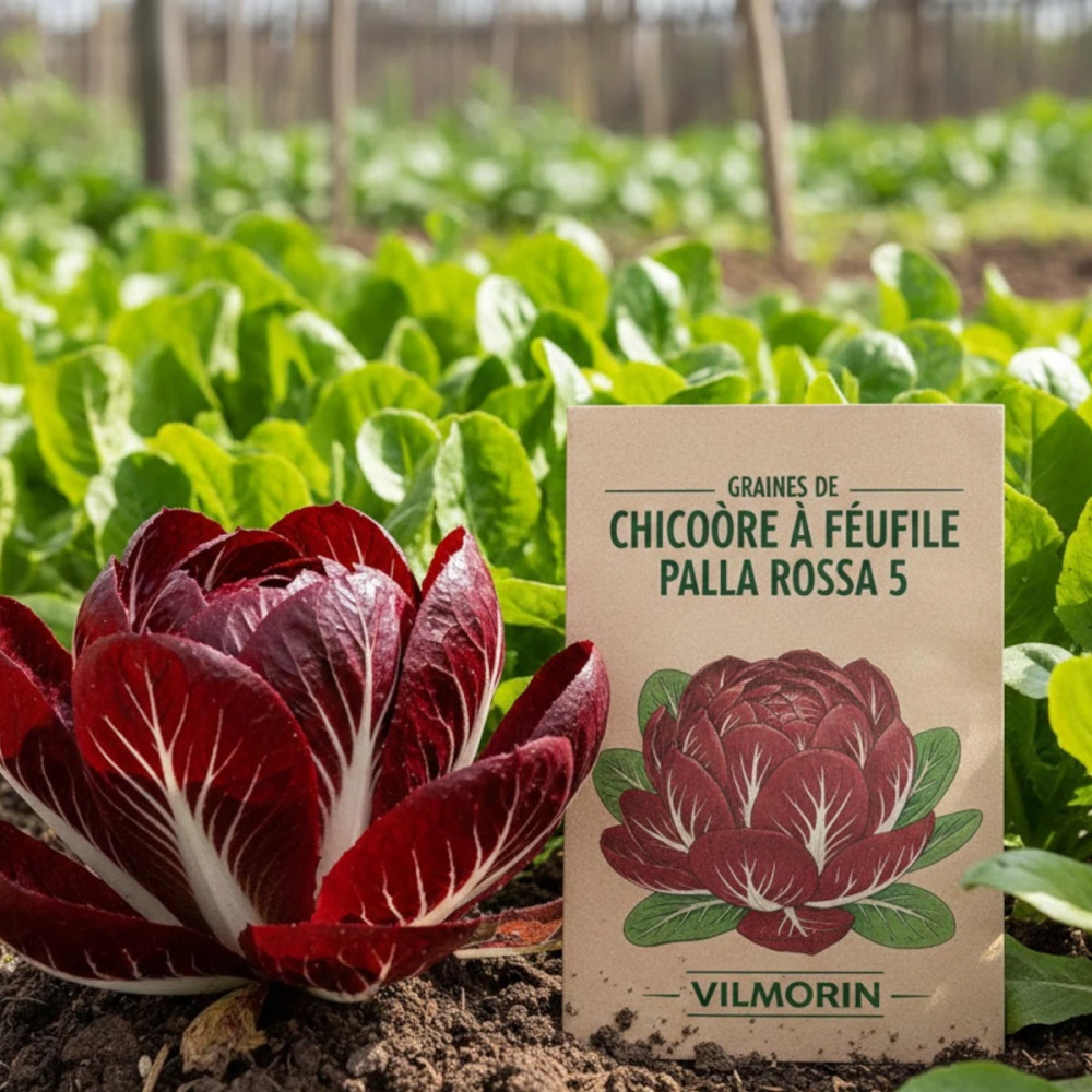 Graines de Chicorée à feuille Palla Rossa 5 - Vilmorin