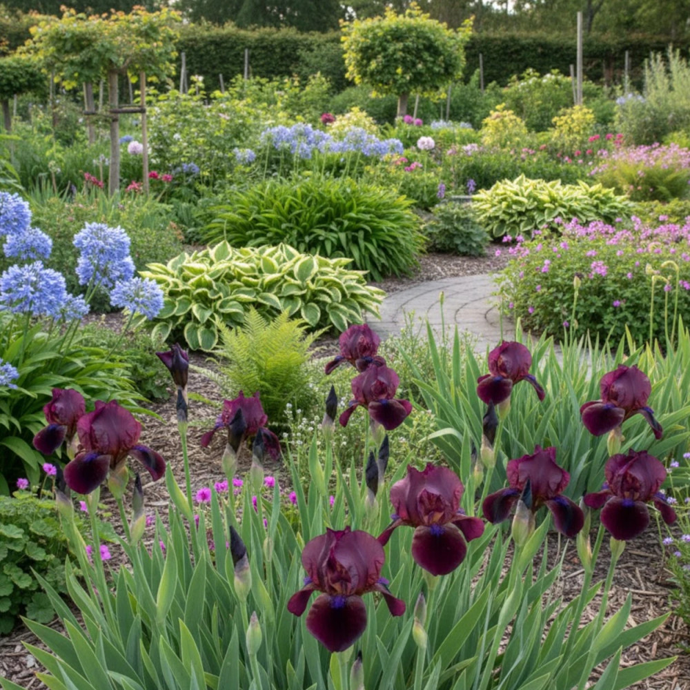 Iris nain lilliput Cherry Garden Iris nain lilliput Cherry Garden