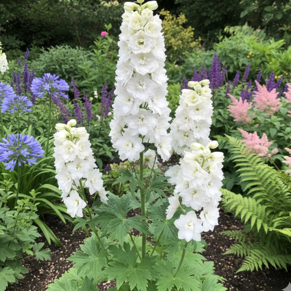 Pied-d'alouette Magic Fountain Pure White, Delphinium