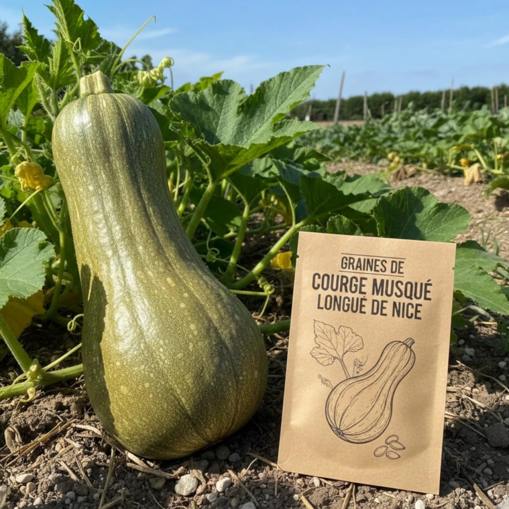 Graines de Courge Musquée Longue de Nice