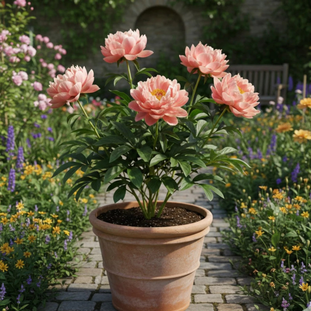 Pivoine herbacée Coral Sunset