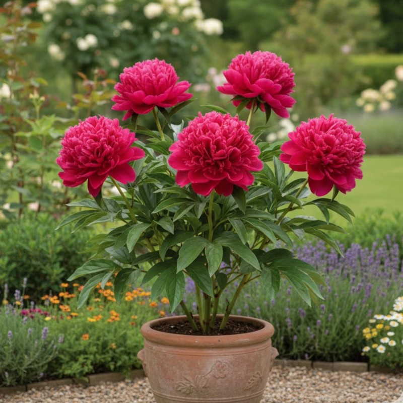 Pivoine herbacée Mariette Vallée