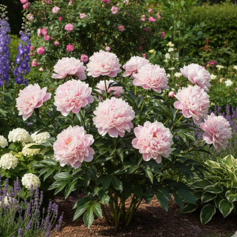 Pivoine herbacée Reine Hortense