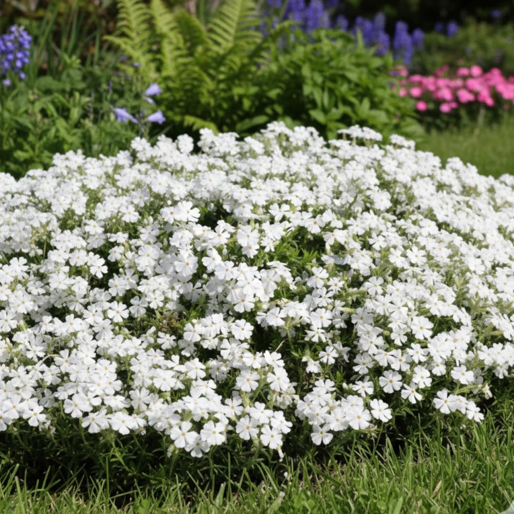 Phlox nain White Delight, Phlox mousse