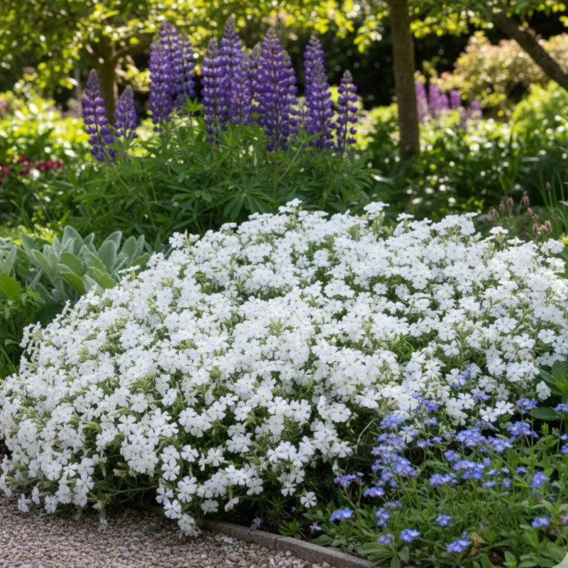 Phlox nain White Delight, Phlox mousse