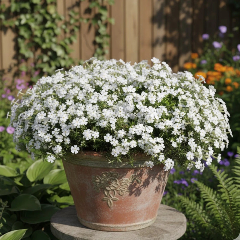 Phlox nain White Delight, Phlox mousse
