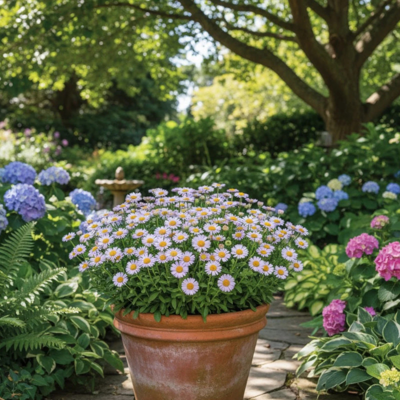 Vergerette glauque Beachboy Blue, Erigeron