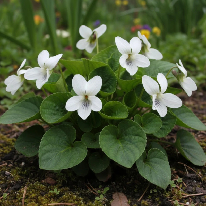 Violette des bois blanche